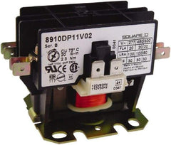 Square D - 2 Pole, 25 Amp Inductive Load, Definite Purpose Contactor - 35 Amp Resistive Rating - Industrial Tool & Supply