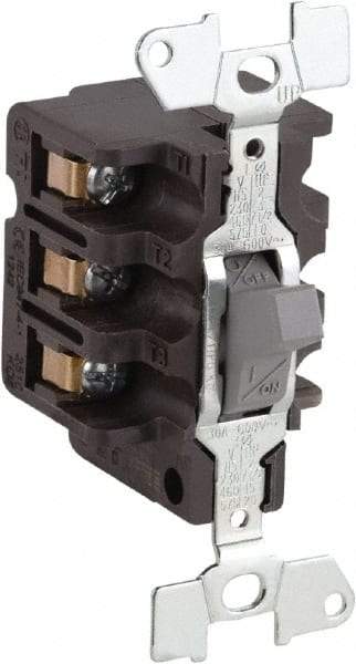 Square D - 3 Poles, 30 Amp, Open Toggle Manual Motor Starter - 1 hp at 90 VDC, 1-1/2 hp at 230 VDC, 15 hp at 460 VAC, 2 hp at 115 VAC, 2 hp at 115 VDC, 20 hp at 575 VAC & 7-1/2 hp at 230 VAC, CE, CSA & UL Recognized - Industrial Tool & Supply