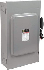 Square D - 200 Amp, 600 VAC/VDC, 3 Pole Fused Safety Switch - NEMA 1, 50 hp at 600 VAC, 50 hp at 600 VDC (Single Phase), 150 hp at 600 VAC, 50 hp at 600 VDC (Triple Phase), 3PST Contact Form - Industrial Tool & Supply