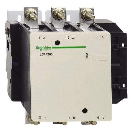 Schneider Electric - 3 Pole, 265 Amp at 440 VAC and 350 Amp at 440 VAC, Nonreversible IEC Contactor - Bureau Veritas, CCC, CSA, DNV, EN/IEC 60947-1, EN/IEC 60947-4-1, GL, JEM 1038, LROS, RINA, RMRoS, RoHS Compliant, UL Listed - Industrial Tool & Supply