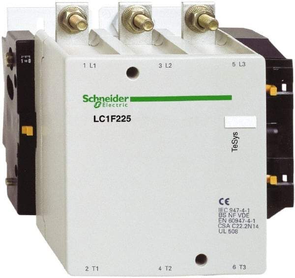 Schneider Electric - 3 Pole, 120 Coil VAC, 330 Amp at 440 VAC, Nonreversible IEC Contactor - Bureau Veritas, CCC, CSA, DNV, EN/IEC 60947-1, EN/IEC 60947-4-1, GL, JEM 1038, LROS, RINA, RMRoS, RoHS Compliant, UL Listed - Industrial Tool & Supply