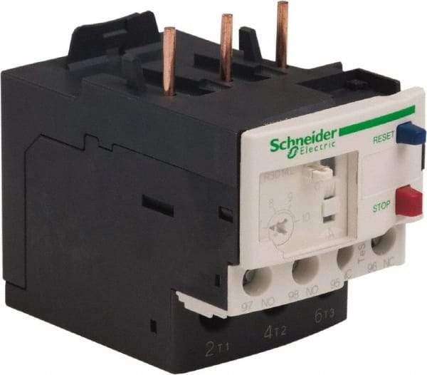 Schneider Electric - 3 Pole, NEMA Size 00-1, 7 to 10 Amp, 690 VAC, Thermal NEMA Overload Relay - Trip Class 20, For Use with LC1D09, LC1D12, LC1D18, LC1D25, LC1D32 and LC1D38 - Industrial Tool & Supply