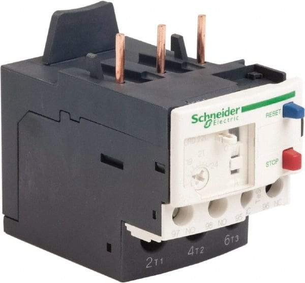 Schneider Electric - 3 Pole, NEMA Size 0-1, 16 to 24 Amp, 690 VAC, Thermal NEMA Overload Relay - Trip Class 20, For Use with LC1D18, LC1D25, LC1D32 and LC1D38 - Industrial Tool & Supply