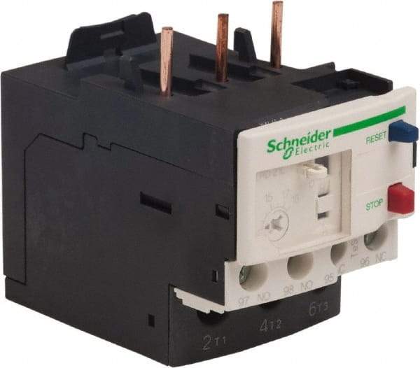 Schneider Electric - 3 Pole, NEMA Size 0-1, 12 to 18 Amp, 690 VAC, Thermal NEMA Overload Relay - Trip Class 20, For Use with LC1D18, LC1D25, LC1D32 and LC1D38 - Industrial Tool & Supply