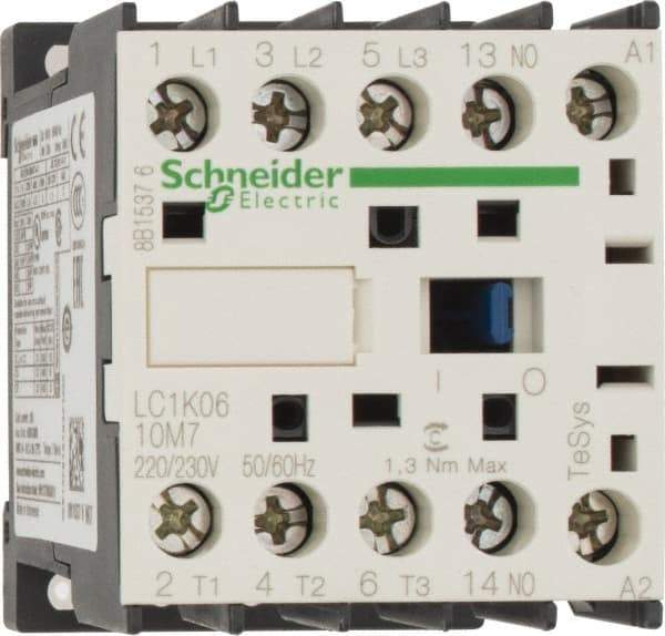 Schneider Electric - 3 Pole, 220 to 230 Coil VAC at 50/60 Hz, 6 Amp at 440 VAC, Nonreversible IEC Contactor - BS 5424, CSA, IEC 60947, NF C 63-110, RoHS Compliant, UL Listed, VDE 0660 - Industrial Tool & Supply