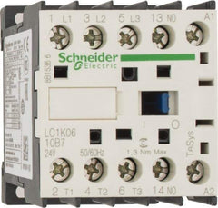 Schneider Electric - 3 Pole, 24 Coil VAC at 50/60 Hz, 6 Amp at 440 VAC, Nonreversible IEC Contactor - BS 5424, CSA, IEC 60947, NF C 63-110, RoHS Compliant, UL Listed, VDE 0660 - Industrial Tool & Supply