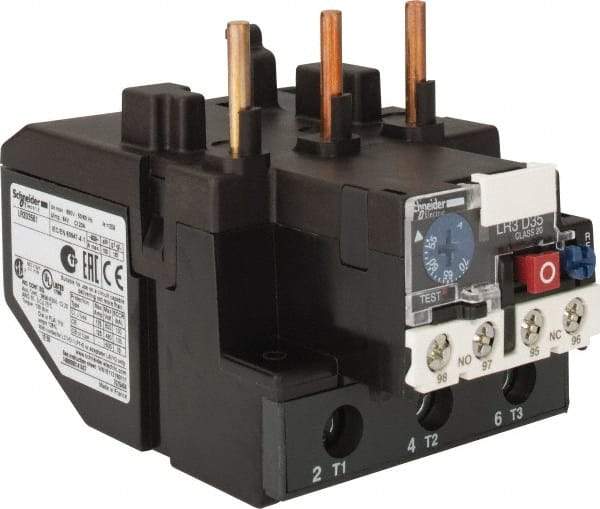 Schneider Electric - 55 to 70 Amp, 690 VAC, Thermal IEC Overload Relay - Trip Class 20, For Use with LC1D80 and LC1D95 - Industrial Tool & Supply
