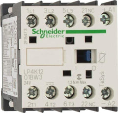 Schneider Electric - 3 Pole, 24 Coil VDC, 12 Amp at 440 VAC, 16 Amp at 690 VAC and 20 Amp at 440 VAC, Nonreversible IEC Contactor - BS 5424, CSA, IEC 60947, NF C 63-110, RoHS Compliant, UL Listed, VDE 0660 - Industrial Tool & Supply