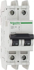 Schneider Electric - 4 Amp, 125 VDC, 240 VAC, 60 VDC, 1 Pole, DIN Rail Mount, Fixed Mount Miniature Circuit Breaker - Thermal Magnetic Trip, Multiple Breaking Capacity Ratings, 73mm Deep x 107mm High x 36mm Wide - Industrial Tool & Supply
