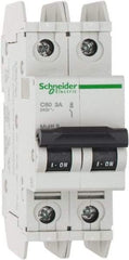 Schneider Electric - 3 Amp, 125 VDC, 240 VAC, 60 VDC, 1 Pole, DIN Rail Mount, Fixed Mount Miniature Circuit Breaker - Thermal Magnetic Trip, Multiple Breaking Capacity Ratings, 73mm Deep x 107mm High x 36mm Wide - Industrial Tool & Supply