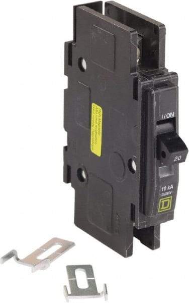 Square D - 20 Amp, 240 VAC, 1 Pole, Panel Mount Miniature Circuit Breaker - 14-2 AWG - Industrial Tool & Supply