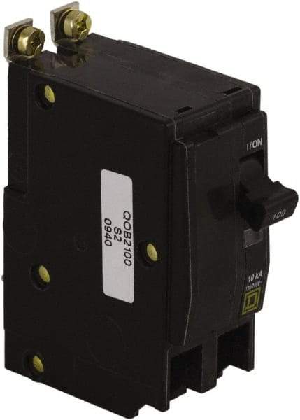 Square D - 100 Amp, 240 VAC, 2 Pole, Plug In Miniature Circuit Breaker - 4-2/0 AWG - Industrial Tool & Supply