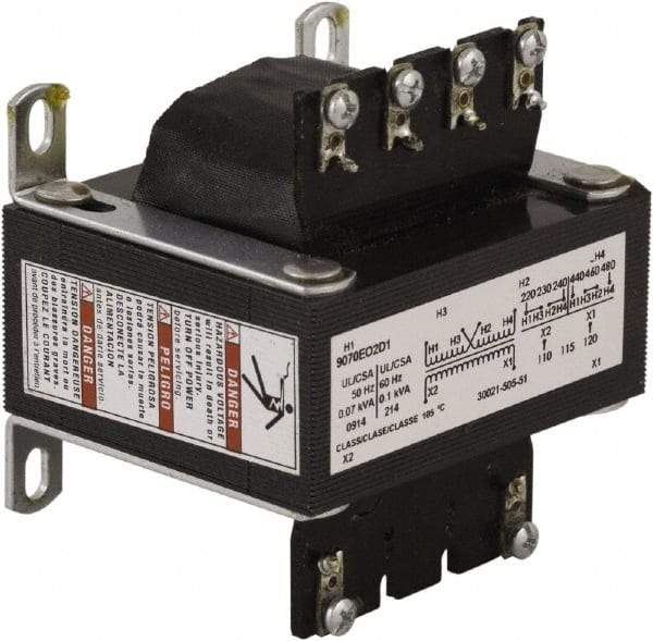 Square D - 1 Phase, 500 VA, Control Transformer - Industrial Tool & Supply