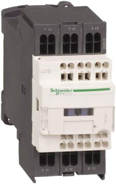 Schneider Electric - 3 Pole, 24 Coil VDC, 25 Amp at 440 VAC and 32 Amp at 440 VAC, Nonreversible IEC Contactor - 1 Phase hp: 2 at 115 VAC, 5 at 230/240 VAC, 3 Phase hp: 10 at 230/240 VAC, 20 at 460/480 VAC, 30 at 575/600 VAC, 7.5 at 200/208 VAC - Industrial Tool & Supply