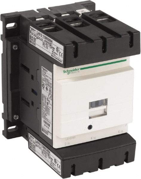 Schneider Electric - 3 Pole, 120 Coil VAC at 50/60 Hz, 150 Amp at 440 VAC, Nonreversible IEC Contactor - Bureau Veritas, CCC, CSA, CSA C22.2 No. 14, DNV, EN/IEC 60947-4-1, EN/IEC 60947-5-1, GL, GOST, LROS, RINA, RoHS Compliant, UL 508, UL Listed - Industrial Tool & Supply