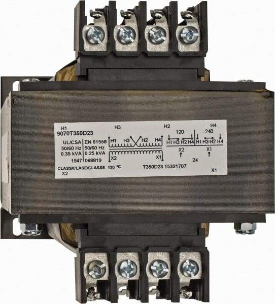 Square D - 1 Phase, 350 VA, Control Transformer - 176°F Temp Rise - Industrial Tool & Supply