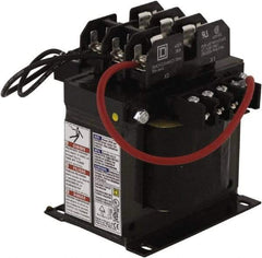Square D - 350 VA, Top Mount Fuse Block Control Transformer - 50/60 Hz, 5.11 Inch Deep x 5.13 Inch High - Industrial Tool & Supply