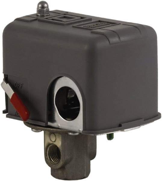 Square D - 1 and 3R NEMA Rated, 70 to 150 psi, Electromechanical Pressure and Level Switch - Fixed Pressure, 575 VAC, L1-T1, L2-T2 Terminal, For Use with Square D Pumptrol - Industrial Tool & Supply