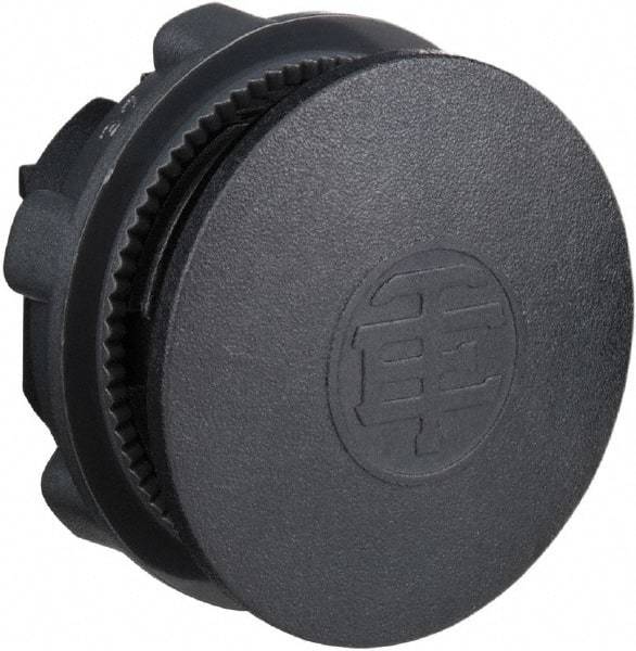 Schneider Electric - Flush Pushbutton Switch Blanking Plug - Black, Round Button - Industrial Tool & Supply