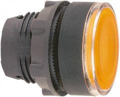 Schneider Electric - 22mm Mount Hole, Flush, Pushbutton Switch Only - Round, Orange Pushbutton, Illuminated, Momentary (MO) - Industrial Tool & Supply