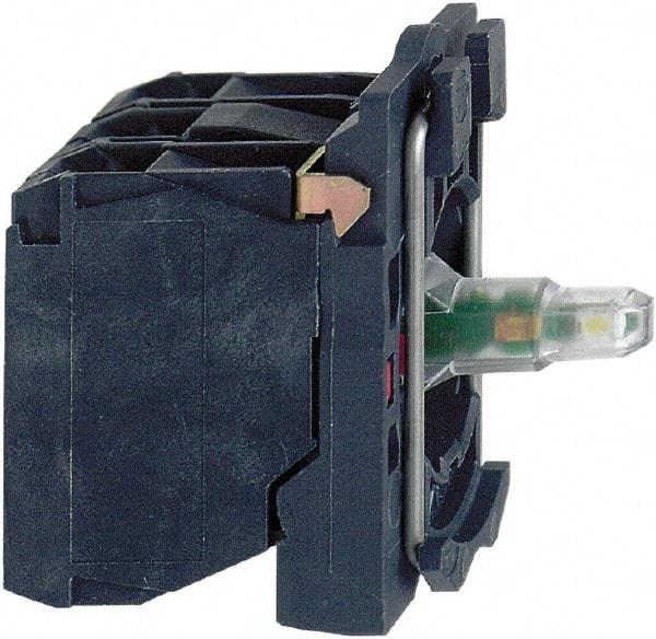 Schneider Electric - 110-120 V White Lens LED Indicating Light - Screw Clamp Connector, Vibration Resistant - Industrial Tool & Supply