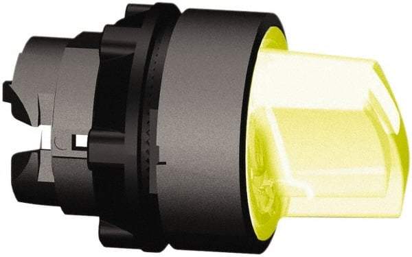 Schneider Electric - 22mm Mount Hole, 3 Position, Handle Operated, Selector Switch Only - Orange, Momentary (MO), Illuminated, Shock, Vibration and Water Resistant - Industrial Tool & Supply