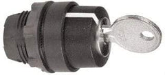 Schneider Electric - 22mm Mount Hole, 3 Position, Key Operated, Selector Switch Only - Black, Maintained (MA), Nonilluminated, Shock, Vibration and Water Resistant - Industrial Tool & Supply