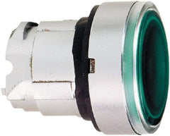 Schneider Electric - 22mm Mount Hole, Flush, Pushbutton Switch Only - Round, Green Pushbutton, Nonilluminated, Momentary (MO) - Industrial Tool & Supply