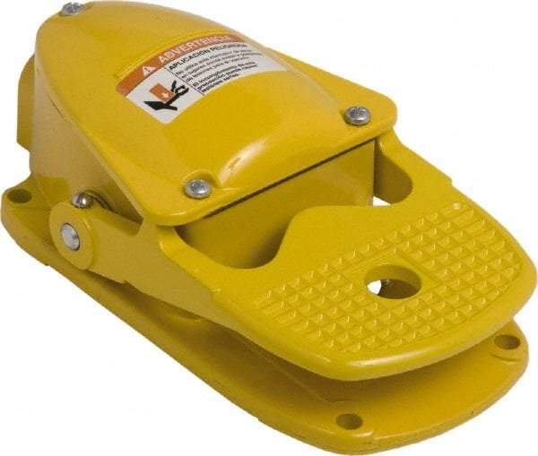 Square D - 2 Treadles, 5 Amp, Momentary (MO), SPDT, Electric Foot Switch - 13, 2 & 4 NEMA Rated, 11-1/2" Long x 6.8" Wide x 6-1/2" High - Industrial Tool & Supply