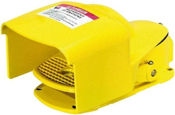 Square D - 1 Treadle, 5 Amp, Maintained (MA) & Momentary (MO), SPDT, Electric Foot Switch - 13, 2 & 4 NEMA Rated, 11-1/2" Long x 6.8" Wide x 6-1/2" High - Industrial Tool & Supply