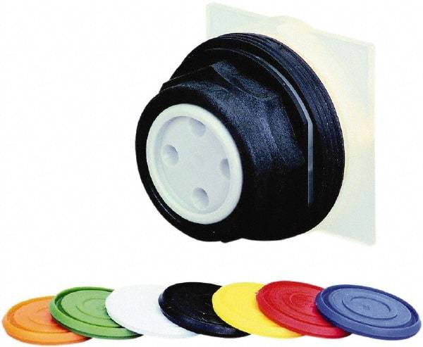 Schneider Electric - 30mm Mount Hole, Flush, Pushbutton Switch - Round, Multicolor Pushbutton, Momentary (MO) - Industrial Tool & Supply