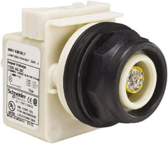 Schneider Electric - 120 V LED Indicating Light - Round Lens, Screw Clamp Connector, Corrosion Resistant, Dust Resistant, Oil Resistant - Industrial Tool & Supply