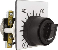 Square D - 10,000 Ohm, 30mm, 300 VAC Potentiometer - 2 Watts, Nonilluminated, Knob Operated, NEMA 4, 13 - Industrial Tool & Supply