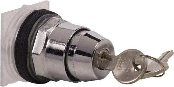 Schneider Electric - 1.18 Inch Mount Hole, 2 Position, Knob and Pushbutton Operated, Selector Switch Only - Black, Maintained (MA), without Contact Blocks, Weatherproof and Dust and Oil Resistant - Industrial Tool & Supply