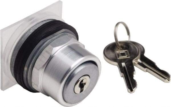 Schneider Electric - 30mm Mount Hole, Extended Straight, Pushbutton Switch Only - Round, Weatherproof, Dust and Oil Resistant - Industrial Tool & Supply