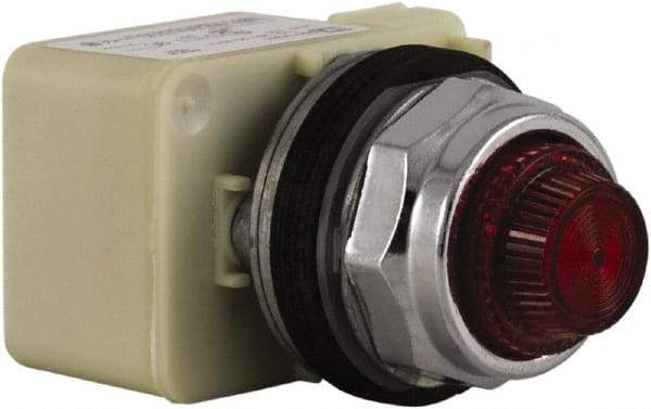 Schneider Electric - Red Lens Indicating Light - Screw Clamp Connector - Industrial Tool & Supply