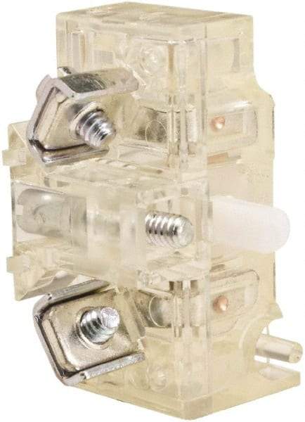 Schneider Electric - NC, 10 Amp, Electrical Switch Contact Block - 600 Volt, Screw and Solder Terminal, 30mm Hole - Industrial Tool & Supply