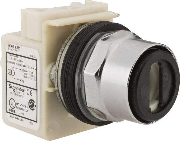 Schneider Electric - 1.18 Inch Mount Hole, 2 Position, Pushbutton Operated, Selector Switch Only - Maintained (MA), Weatherproof and Dust and Oil Resistant - Industrial Tool & Supply