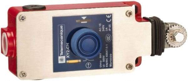 Telemecanique Sensors - 10 Amp, NO/NC Configuration, Dual Operation, Rope Operated Limit Switch - Pushbutton Reset, Rope Pull, No Pilot Light, 240 VAC - Industrial Tool & Supply