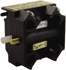 Schneider Electric - NO/NC, Multiple Amp Levels, Electrical Switch Contact Block - 125 VDC at 0.55 Amp and 240 VAC at 3 Amp, Screw Terminal, For Use with Harmony 9001K - Industrial Tool & Supply
