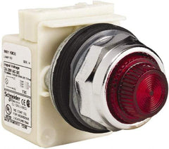 Schneider Electric - 28 V Red Lens Indicating Light - Screw Clamp Connector - Industrial Tool & Supply
