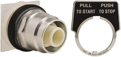 Schneider Electric - 30mm Mount Hole, Extended Straight, Pushbutton Switch Only - Round, Maintained (MA), Momentary (MO), Weatherproof, Dust and Oil Resistant - Industrial Tool & Supply