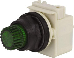 Schneider Electric - 30mm Mount Hole, Extended Straight, Pushbutton Switch Only - Green Pushbutton, Momentary (MO) - Industrial Tool & Supply