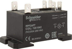 Schneider Electric - 7,500 VA Power Rating, Electromechanical Plug-in General Purpose Relay - 20 Amp at 28 VDC, 25 at 28 VDC, 30 at 250/277 VAC, 2NO, 120 VAC - Industrial Tool & Supply