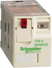 Schneider Electric - 3,750 VA Power Rating, Electromechanical Plug-in General Purpose Relay - 15 Amp at 250 VAC & 28 VDC, 2CO, 120 VAC - Industrial Tool & Supply