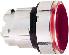Schneider Electric - 22mm Mount Hole, Flush, Pushbutton Switch Only - Round, Red Pushbutton, Illuminated, Momentary (MO) - Industrial Tool & Supply