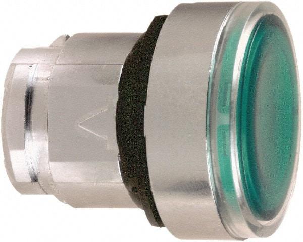 Schneider Electric - 22mm Mount Hole, Flush, Pushbutton Switch Only - Round, Green Pushbutton, Nonilluminated, Momentary (MO) - Industrial Tool & Supply
