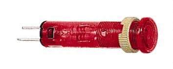 Schneider Electric - 24 V Red Lens LED Pilot Light - Quick Connect Tag Connector, 10mm Wide - Industrial Tool & Supply
