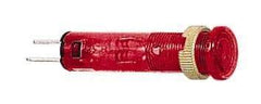 Schneider Electric - 24 V Red Lens LED Pilot Light - Quick Connect Tag Connector, 10mm Wide - Industrial Tool & Supply