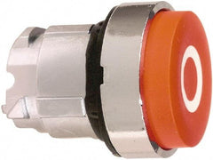 Schneider Electric - 22mm Mount Hole, Extended Straight, Pushbutton Switch Only - Round, Red Pushbutton, Nonilluminated, Momentary (MO) - Industrial Tool & Supply